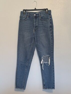 PacSun High-Rise Distressed Button Fly Jeans - Dark Blue💙 Size 27